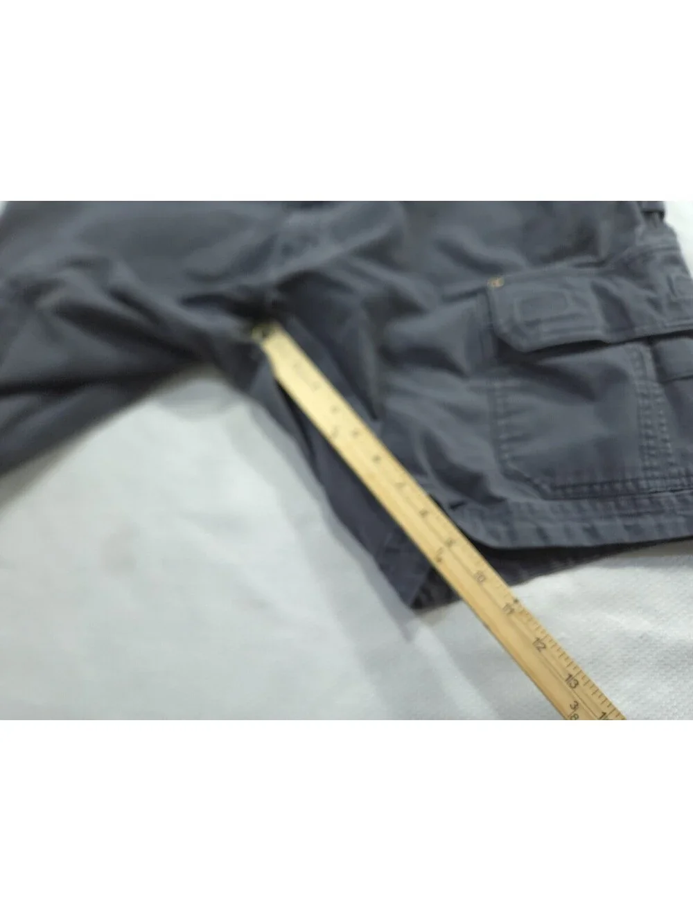 Duluth Trading Co Mens 40 Gray Flex Fire Hose Cargo Shorts Relaxed Fit Work